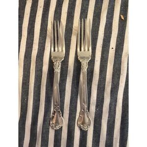 Gorham Sterling Silver Chantilly Dinner Forks Set of 2 Vintage Flatware 7 inch